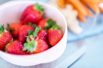 Gesund Essen. Zubereitung in der Küche.