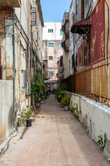 Detail of a Vedado narrow alley in La Havana, Cuba