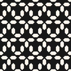 Vector abstract monochrome geometric seamless pattern. Simple ornament with small diamond shapes, mesh, grid. Stylish ornamental background. Modern black and white geo texture. Repeatable design