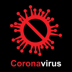 Corona virus STOP sign. Coronavirus symbol, vector. Covid 19