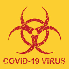 Corona virus biohazard sign. Coronavirus symbol, vector. Covid 19