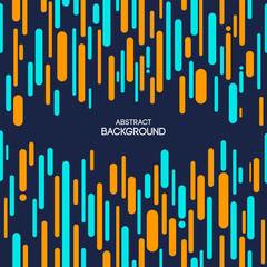 Abstract background of chaotic vertical lines, rounded stripes. Abstract geometric composition. Applicable for covers, placards, posters, brochures, flyers, banner designs. Color vector illustration.