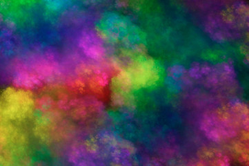 Obraz na płótnie Canvas Abstract fractal background in the form of colorful clouds and is suitable for use in projects of imagination, creativity and design.