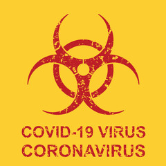 Corona virus biohazard sign. Coronavirus symbol, vector. Covid 19