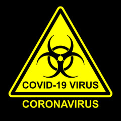 Corona virus biohazard sign. Coronavirus symbol, vector. Covid 19