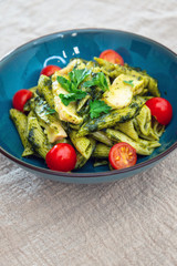 Chicken penne with Pesto sauce