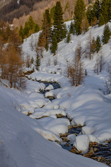 Fototapeta na wymiar Schi Dorf Obergurgl in 2000 Höhenmetern im Winter, Tirol, Österreich,
