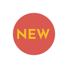 New sale tag and label. Red label new vector. Special shopping offer badge, product sticker.
