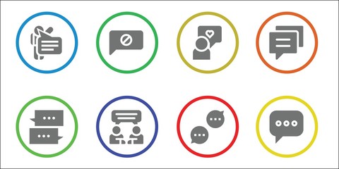 chatting icon set