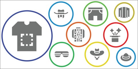 Modern Simple Set of wear Vector filled Icons