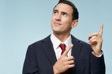 businessman showing thumb up