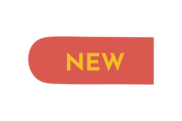 New sale tag and label. Red label new vector. Special shopping offer badge, product sticker.