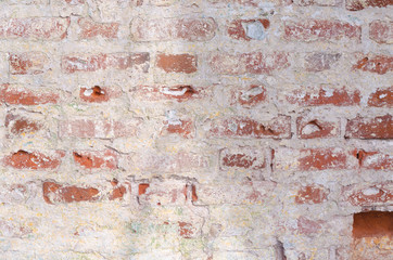 Background and texture of an old brick wall