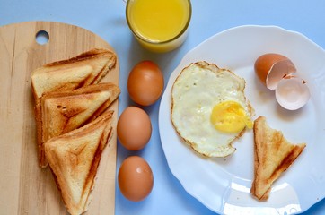 fried egg and toast