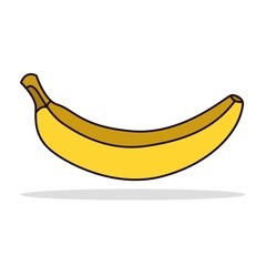 illustration of banana. yellow fruit. can be used to complement designs, websites, etc. vector