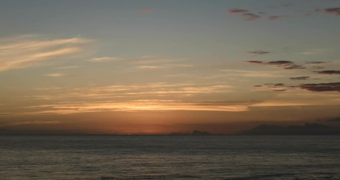 Timelapse of the sunset at the ocean