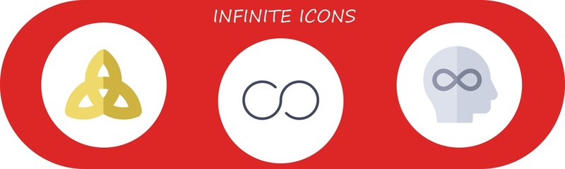 Modern Simple Set of infinite Vector flat Icons