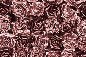 Pink metallic roses