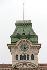 Trieste City Hall Building Top Italy