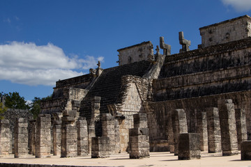 the temple of a thousand columns, chichen itza