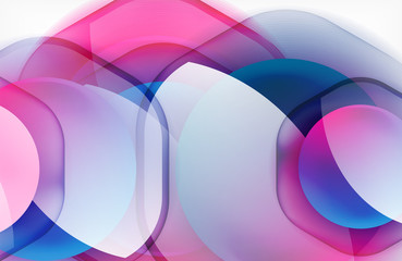 Abstract background - glass shiny transprent hexagon shapes overlapping eath other. Vector Illustration For Wallpaper, Banner, Background, Card, Book Illustration, landing page