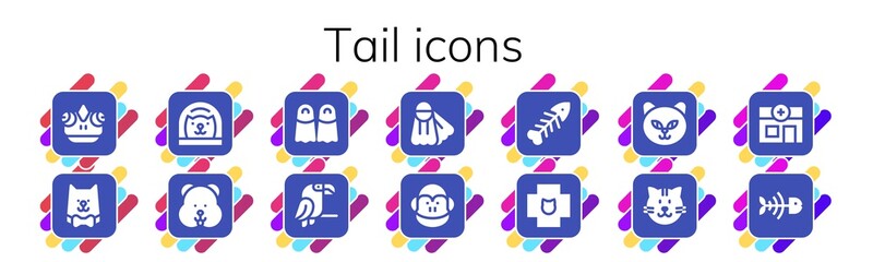 tail icon set