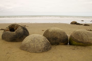 stones on the beach in New zealand