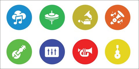 Modern Simple Set of instruments Vector filled Icons