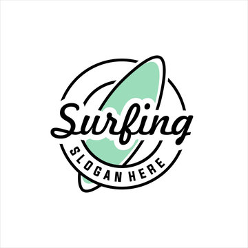 vintage surfing board graphics, logos, labels and emblems. Surf t-shirt design banners, and elements for surf club. Vector illustration