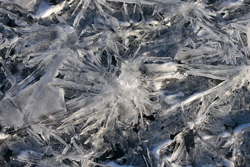 Star-shaped ice crystals
