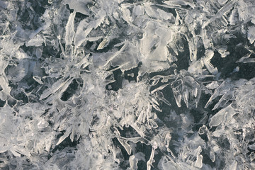 Star-shaped ice crystals