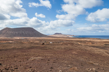 Landscape on island La Grasiosa, Canary Islands