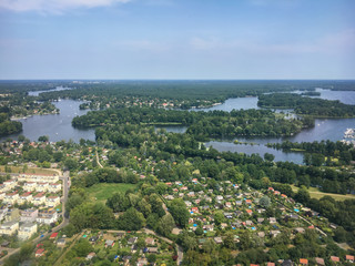 Aerial of Berlin with Lake Tegel (Tegeler See).