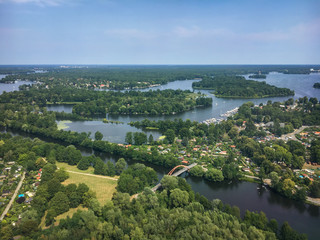 Aerial of Berlin with Lake Tegel (Tegeler See). © A. Emson