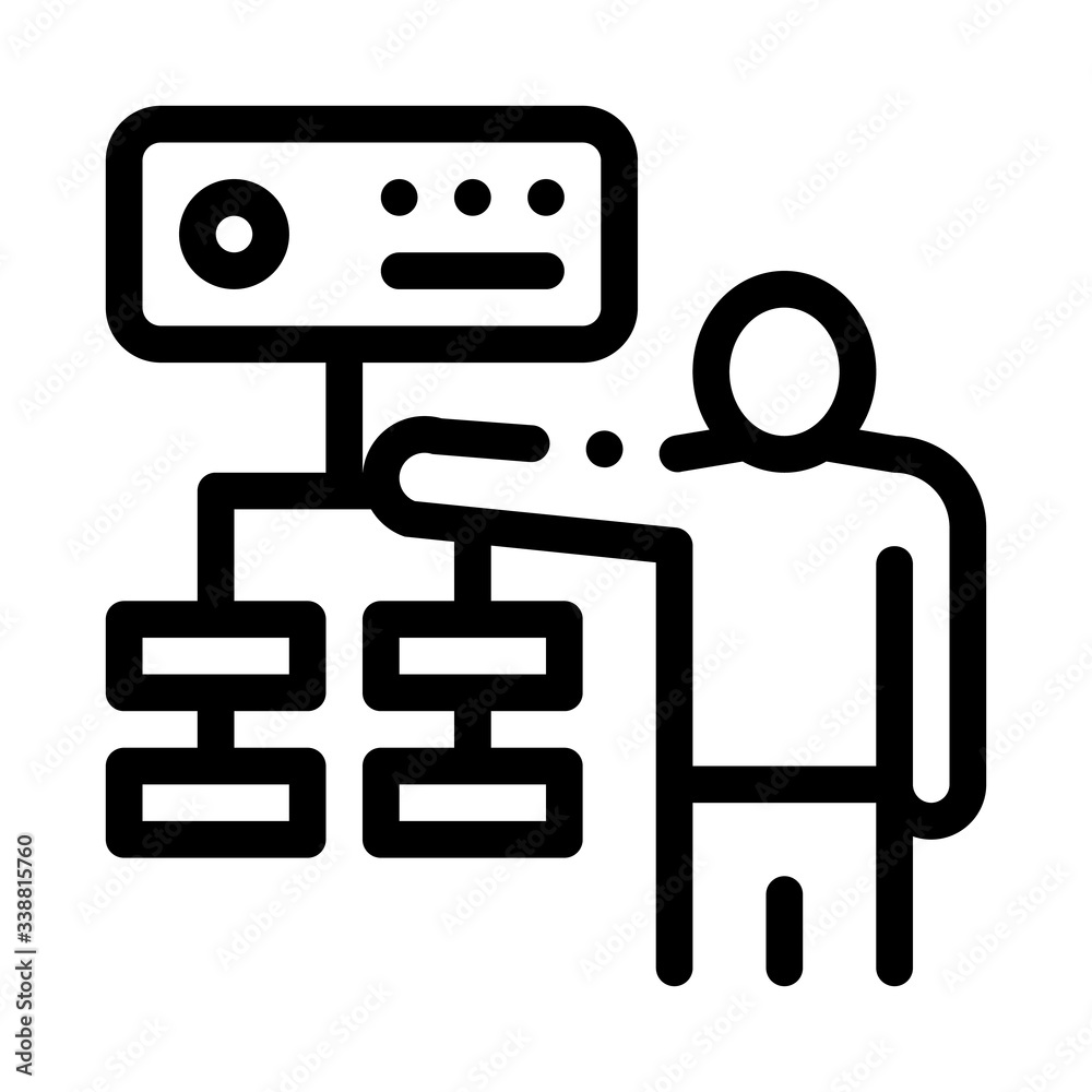 Aufkleber gradual algorithm icon vector. gradual algorithm sign. isolated contour symbol illustration