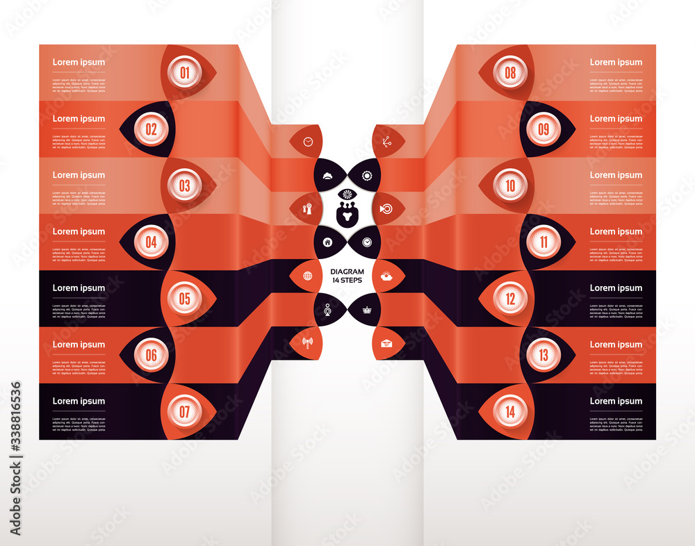 Sticker vector progress background. template for diagram, graph, presentation and chart. business concept wi