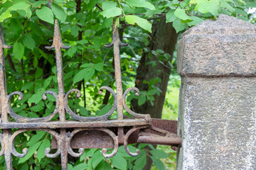 Old forged fence