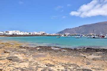 Lanzarote La Graciosa zatoka molo