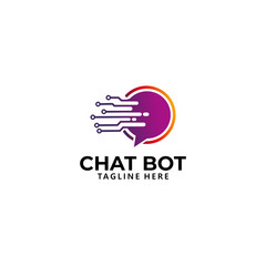 techno chat logo icon vector isolated