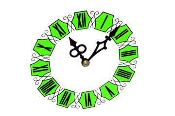 White clock with Roman numerals