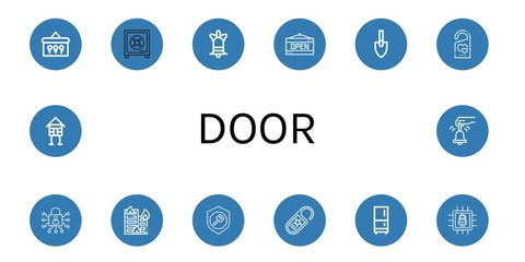 door simple icons set