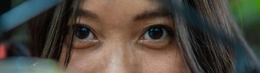Obraz premium The eyes of a young Thai woman 