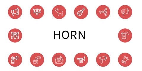 Set of horn icons