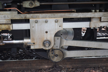 Fototapeta na wymiar steam train piston