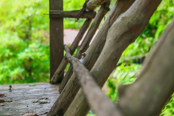 Wooden post , House post