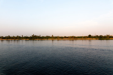 Sunset and empty sky over Nile