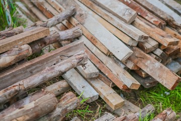Wood pile for construction
