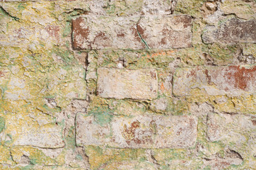Texture and background of a stone brick wall