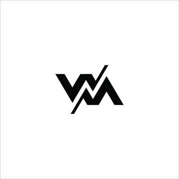 Initial letter wm logo or mw logo vector design templates