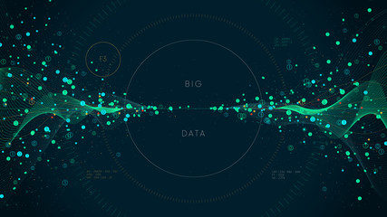 Innovative technologies for processing big data, analysis and structuring of information, conceptual vector illustration